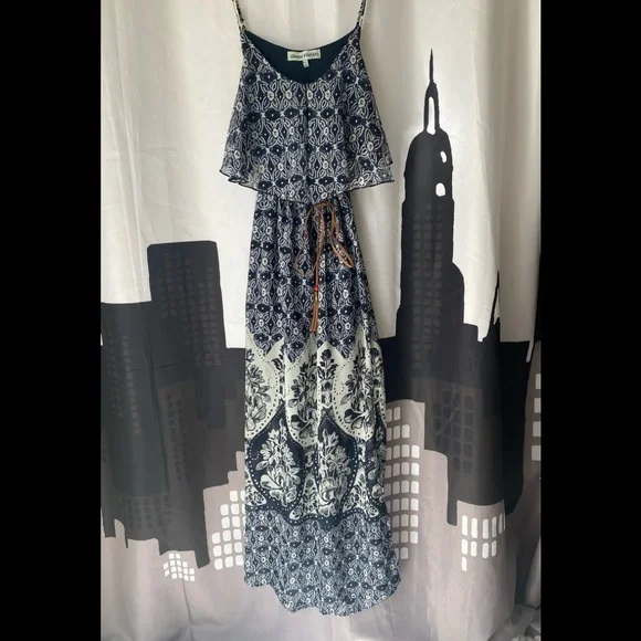 maxi dress for date The Perfect Date Satin Maxi Dress (Navy), 14/XL
